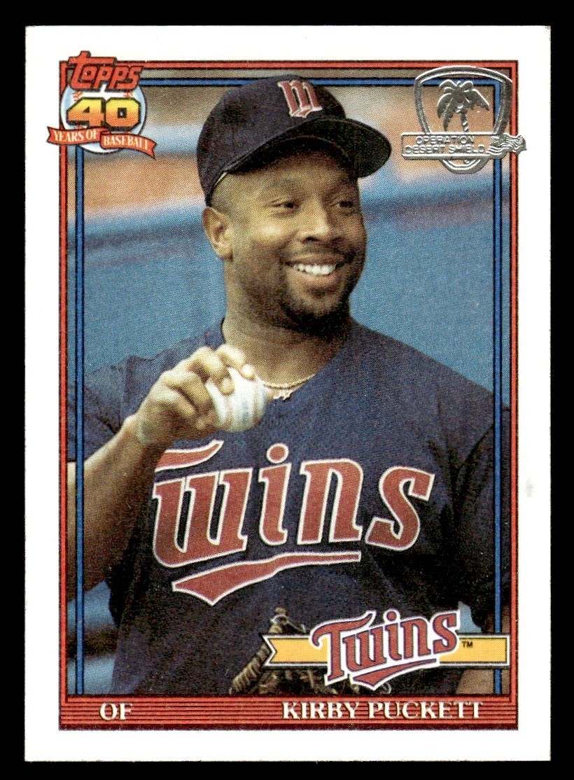 1991 Topps Desert Shield Baseball #300 Kirby Puckett NM/MT *f1