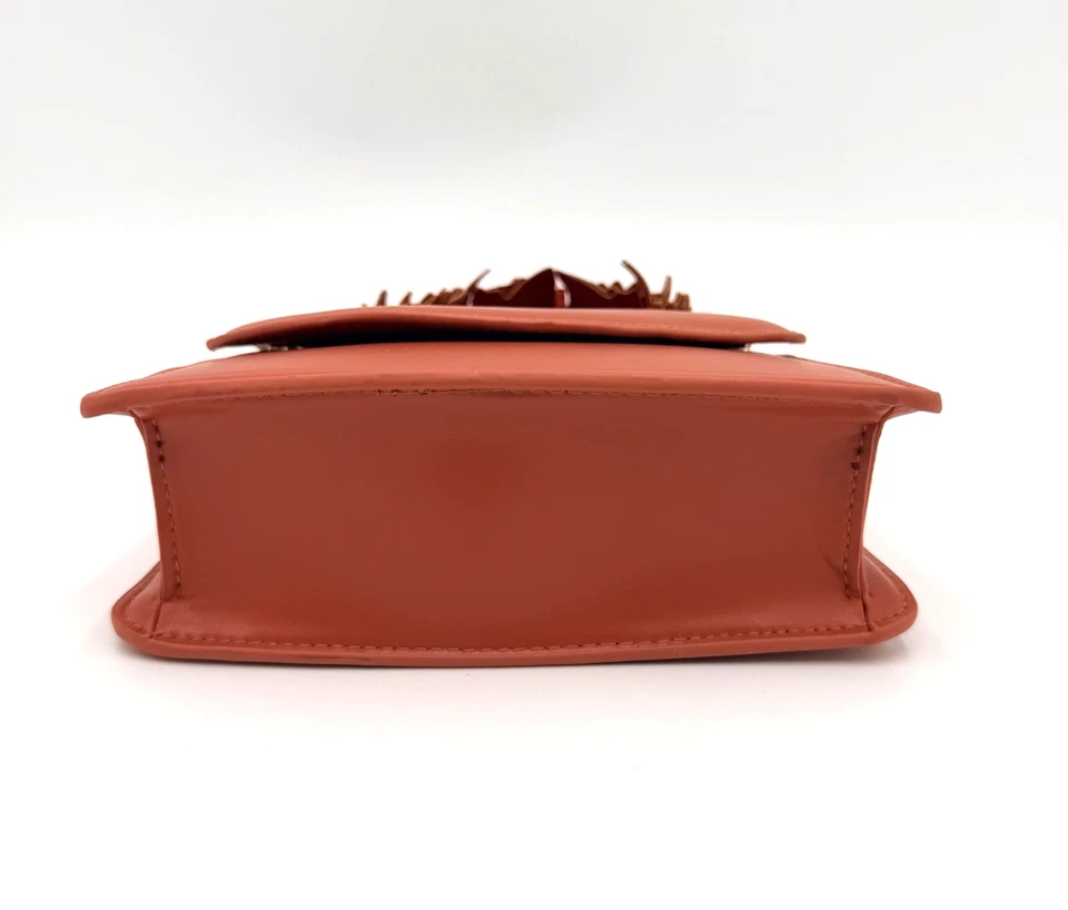 Bolso Bandolera ZARA Mujer Floral Asa Superior Imitación Cuero Marrón Nuevo Con Etiqueta Foto 4 de 4