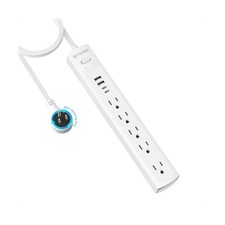 TROND Surge Protector Power Strip with 360 Rotating Flat Plug, 5 W... Fast