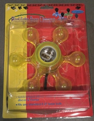 Rare Lite Works Blacklight Base Octopus Vtg Transparent Green D1983 Black Light