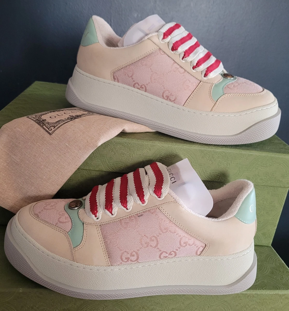 Gucci GG Sneaker Beige Multi Monogram W for sale | eBay