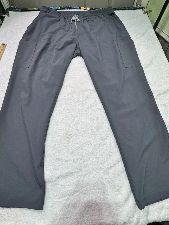 Pantalones Exfoliantes Wonderwink Para Hombre Calce Moderno Gris Medio Pierna Ancha 3xl Carga Cordón Foto 2 de 4