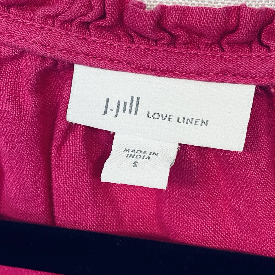 J. Jill Love Linen blouse in fuchsia Size Small 100% Linen - Image 2 of 4