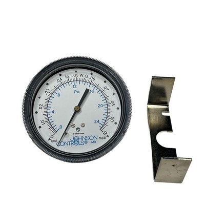 JOHNSON CONTROLS P-5500-1039  3-1/2'' Pressure Receiver Indicator 0-.10 W.G.