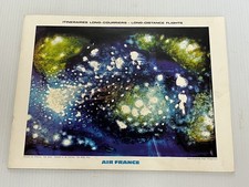 Air France Long Distance Flights Brochure Vintage