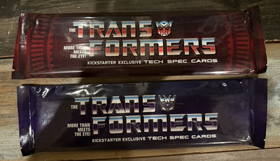 Transformers Kickstarter Compendium Tech Spec Autobot Decepticon 2 Card Pack Set