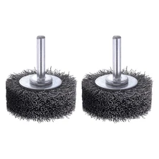 2 Pack 2 Inch Wire Wheel Brush for Drill Attachment - Heavy Duty Carbon Steel Br