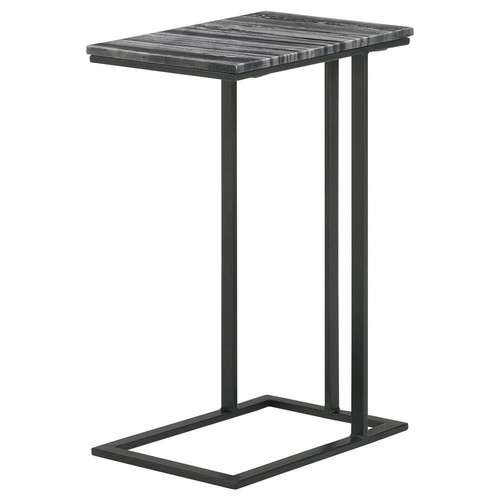 Coaster 16 in. Grey and Sandy Black Rectangular Marble Top Accent Table - Picture 8 of 12