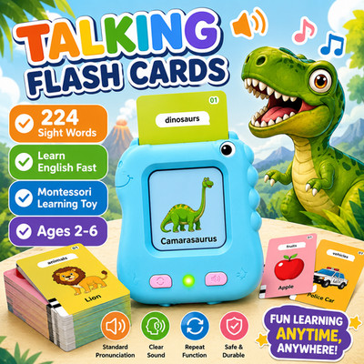 Talking Flash Cards for Toddlers 224 Sight Words Montessori Learning Toys Ages 2