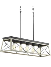 Progress Lighting Graphite Briarwood Linear Chandelier