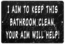 Rogue River Tactical Funny Bathroom Sign Metal Tin Sign Wall Decor Man Cave B...