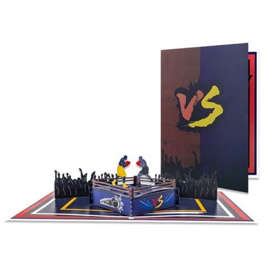 Boxing Scene Card with Envelope Handmade Greeting Card Unique Gift for Him Her
