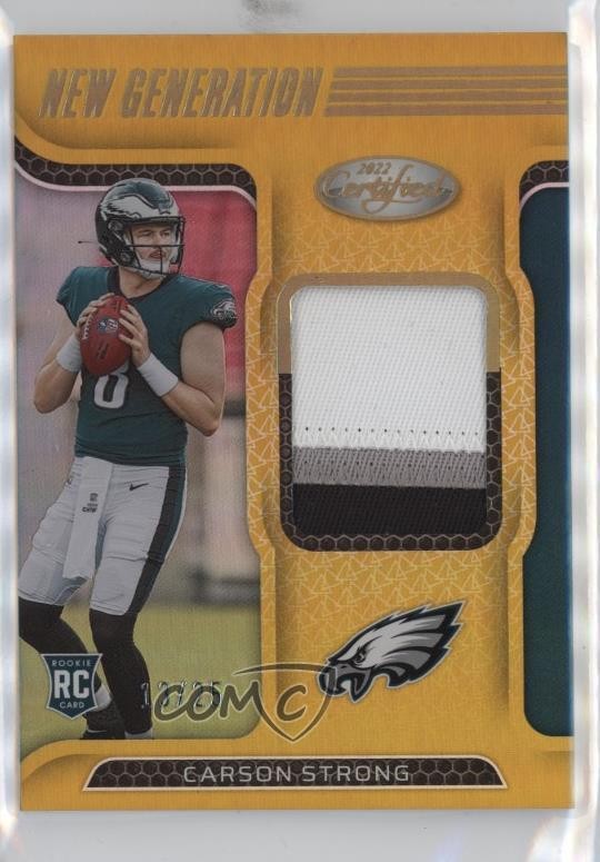 2022 Certified Mirror Gold 13/25 Carson Strong #NGJ-CS Rookie RC 4g8