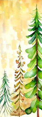 Up North Bookmark - Evergreen Trees 6x2 Bookish Gift For Book Readers