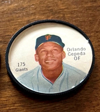1962 Salada Baseball coin #175 Orlando Cepeda HOF San Francisco Giants