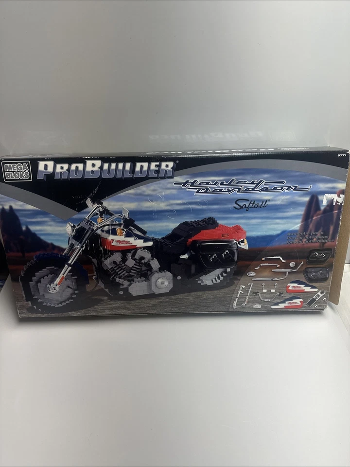 Motocicleta de colección Mega Bloks Harley Davidson Probuilder Softail 9771 Foto 3 de 4
