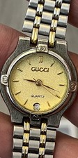Gucci 9000L Vintage Watch Two Tone Steel Gold Dial Quartz Used Need new Betty 