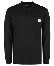 CAT2 FR Henley Work Shirt 5.5oz 100 Cotton Lightweight Flame Resistant