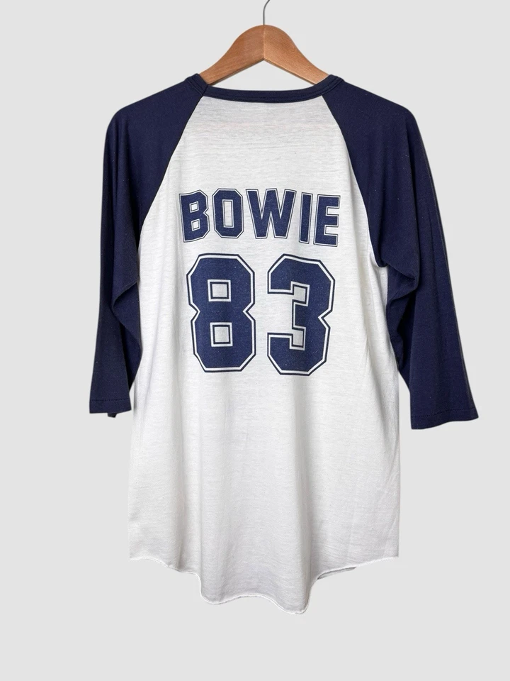 Vintage David Bowie Serious Moonlight 1983 Tour Raglan 3/4 Sleeve Shirt Size L - Image 2 of 4