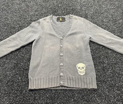 Hysteric Glamour Skull Cardigan Sweater Gray Size S Japan Rare