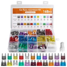 168x Automotive Fuse Assortment Kit Set for Car RV Truck Motorcycle Boat Fuses