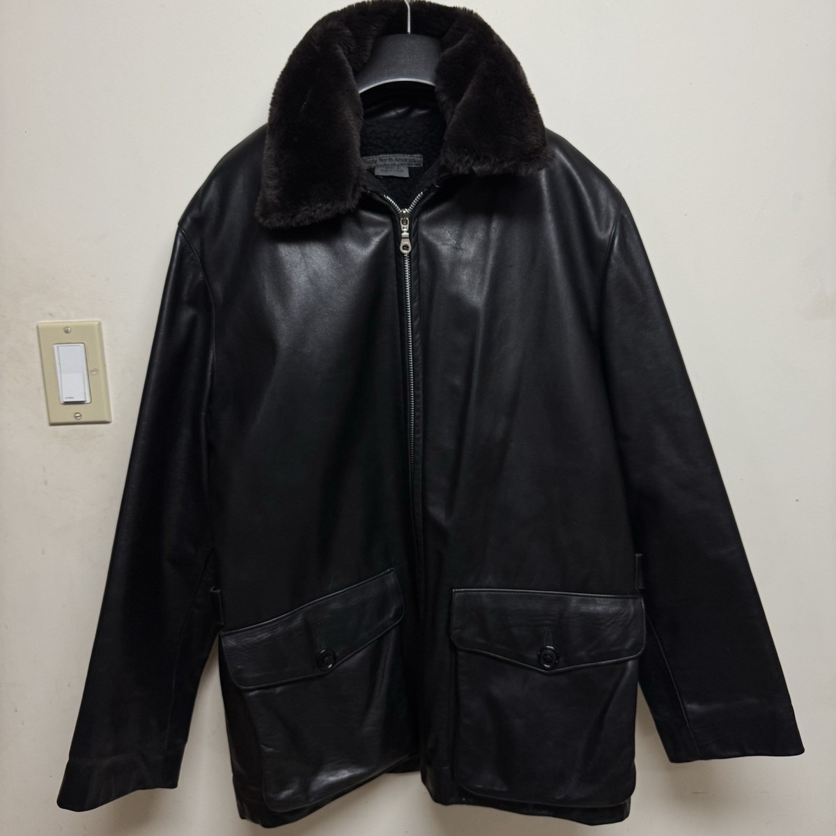 m0851 Vintage Rugby North America Genuine Leather Avaitor Jacket