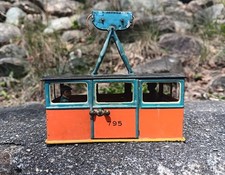 Vintage Lehmann Model 795 RIGI Tin Litho Toy Cable Car, Germany 1928