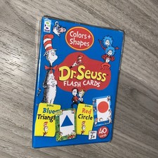 DR SUESS FLASH CARDS,COLORS AND SHAPES 40 CARDS AGES 3 .factory Sealed.