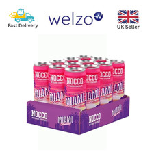 NOCCO BCAA 12x330ml Miami Strawberry Refreshing Energy Boost for Workouts
