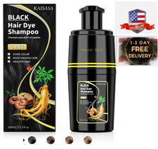 Hair Dye Shampoo 3 in 1 Hair Shampoo Instant Hair Dye Herbal Ingredients BLACK