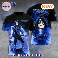 Kisses Band Ace Frehley Signatures 3D Full Size Shirt Unisex