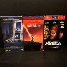 Sci Fi Comedy VHS Lot Batteries Not Included Short Circuit Spaceballs Mel Brooks