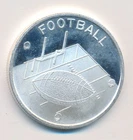 FOOTBALL 1 ONE TROY OUNCE 999 SILVER ROUND