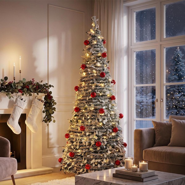 KüNstlicher Pop-Up-Weihnachtsbaum 180 Cm Tannenbaum Inkl Lichterkette Christbaum-image