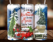 Christmas custom tumbler 20 oz skinny stainless steel