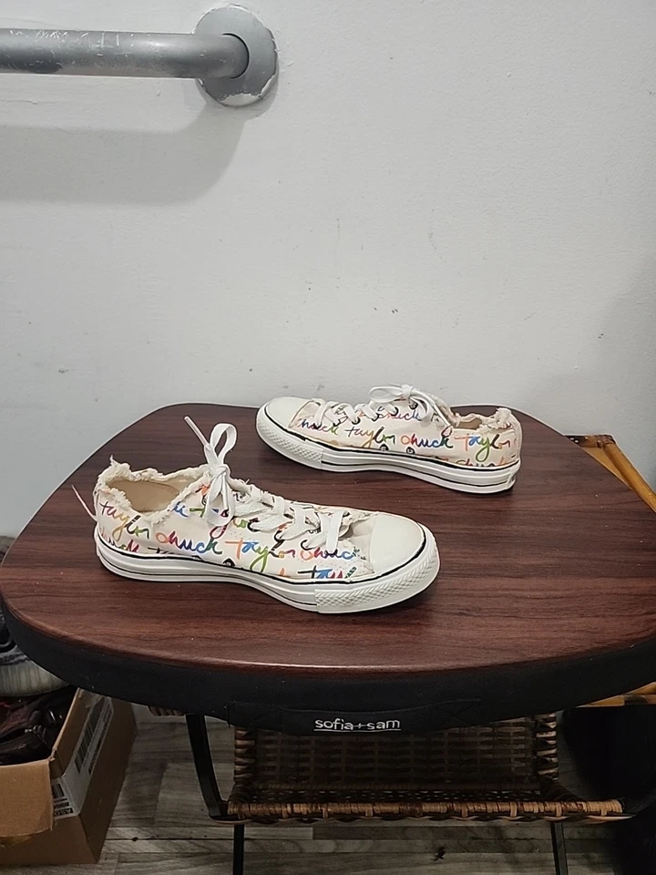 Converse All Star Chuck Taylor Sneakers W 8 M 6 Signature Canvas Low Top Unisex - Imagem 3 de 4