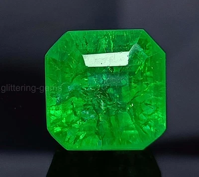 12.45 Ct Natural Colombian Emerald – Emerald Cut Loose Gemstone Certified 5DNY - Image 1 of 4