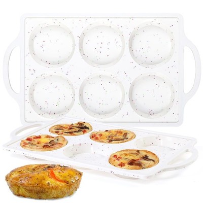 Muffin Top Pan Non Stick, Silicone Egg Molds for Breakfast Sandwiches 3 Inch ...