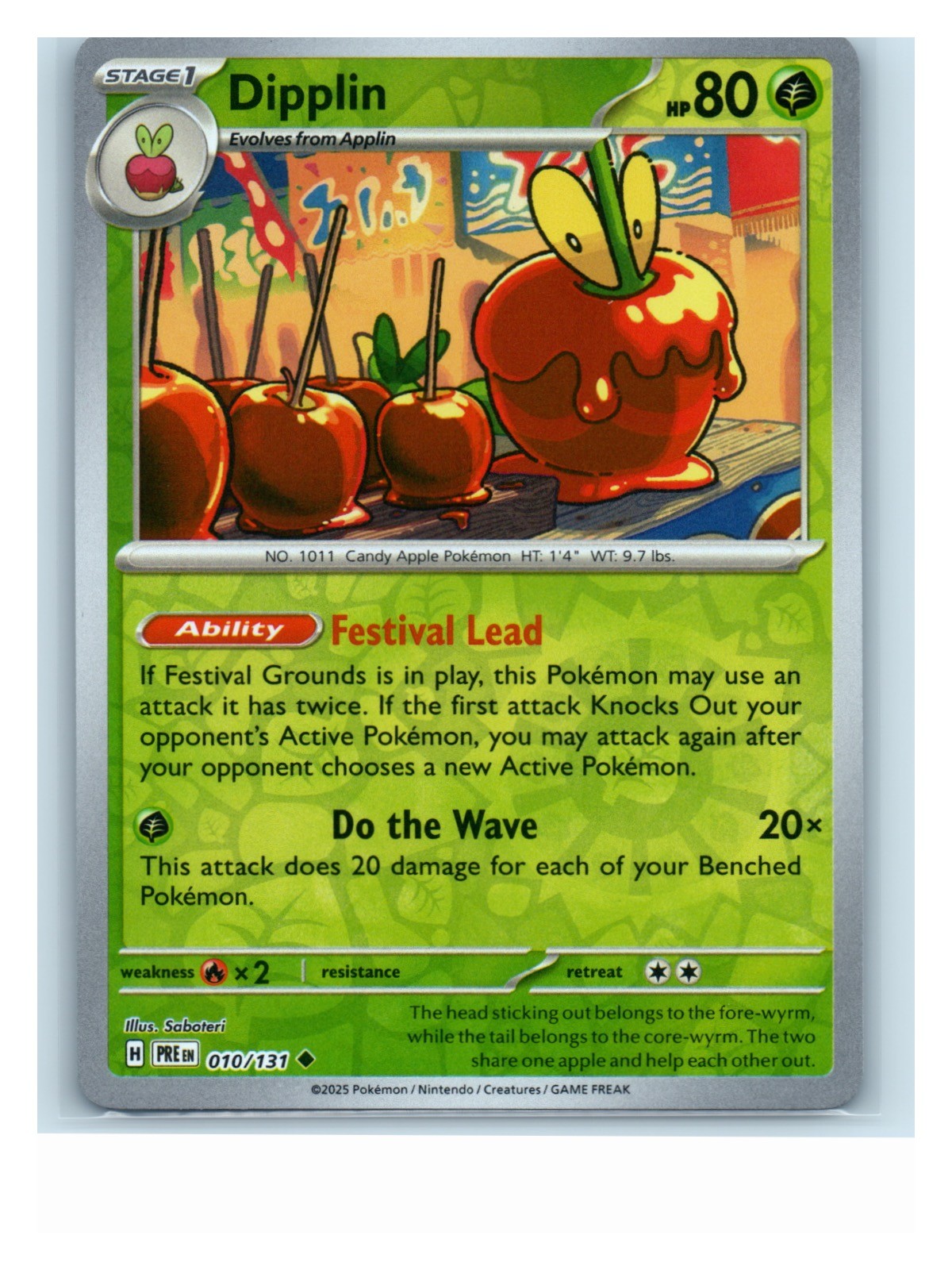 Dipplin Reverse Holo 010/131 Uncommon SV: Prismatic Evolutions NM