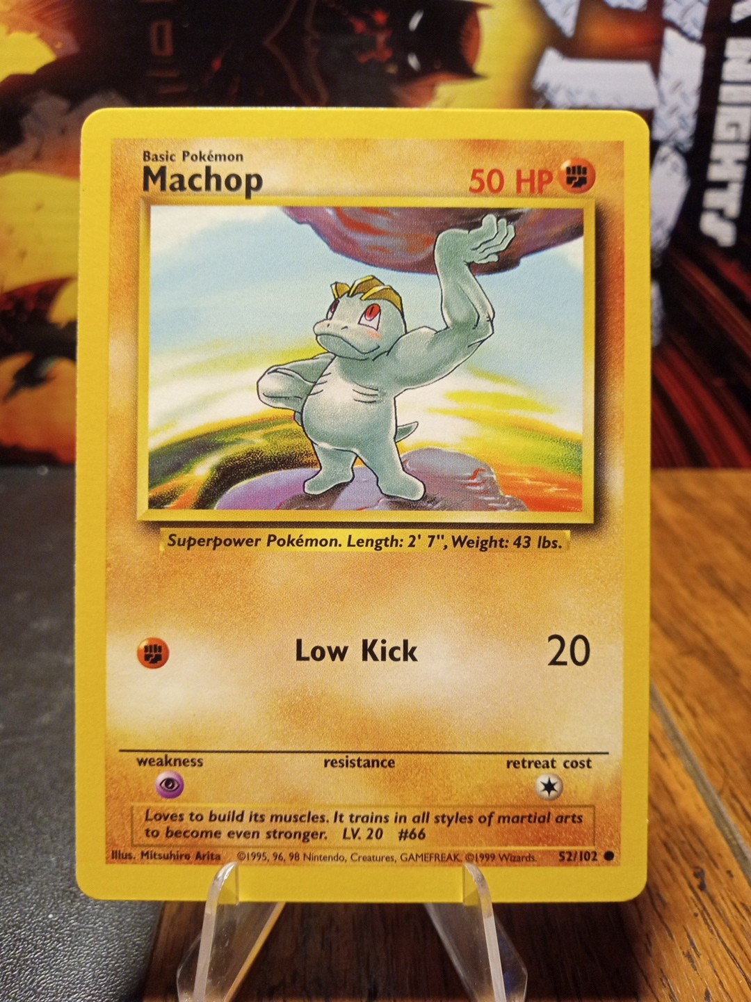 1999 Pokemon Base Set Machop #52 Extremely LP
