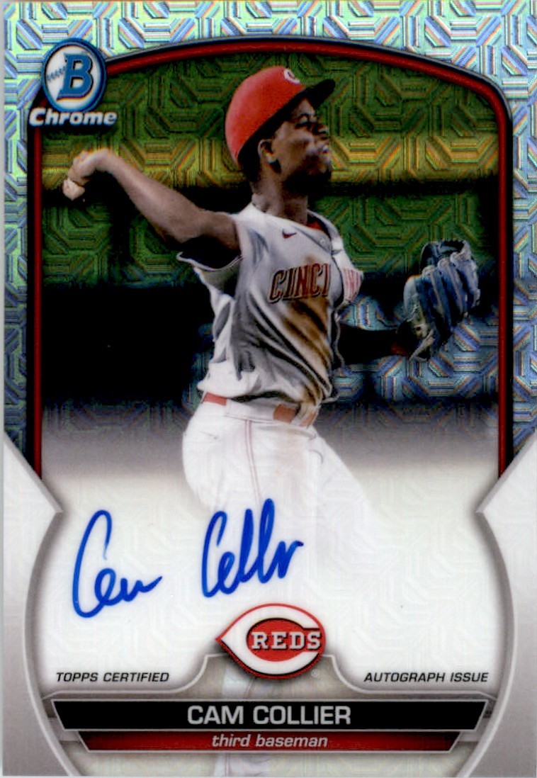 2023 Bowman Chrome Mega Box Autograph Cam Collier Auto Cincinnati Reds #BCP-239
