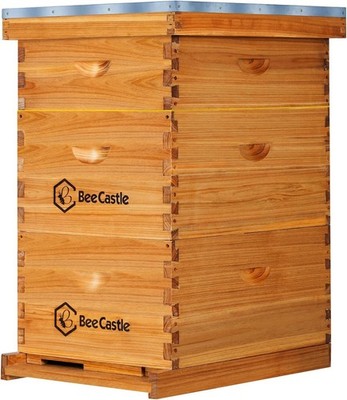 10 with Frame Hive Beecastle Fram Includes Coated Langstroth Beeswax Bee Beehive