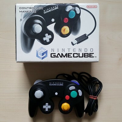 Nintendo GameCube Original Controller Schwarz in OVP Black Boxed (guter Zustand)