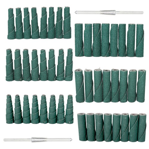 48Pcs 38mm Sanding Cartridge Spiral Roll Cone With 2Pcs 1/8" Shank Mandrel Kit - Picture 7 of 7