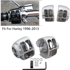 Chrome Handlebar Switch Housing Hand Control For Harley Touring Dyna Sportster
