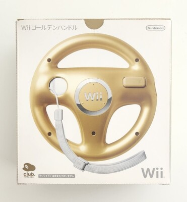 Wii ゴールデンハンドル Super Mario Kart Club Nintendo Wii Gold Controller Wheel
