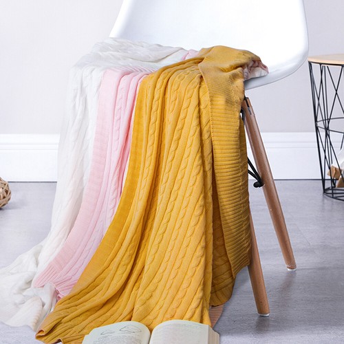 NTBAY 100% Cotton Blanket Weighted Warm Good Craftsmanship 14 Colors Throw Twin - Picture 93 of 108