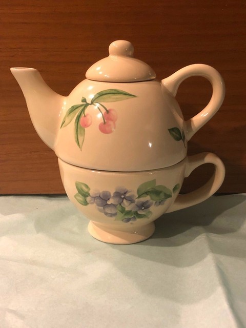 Pfaltzgraff Garden Party 3 Piece Personal Teapot