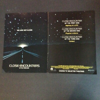 Close Encounters Of The Third Kind Movie Clipping 2 Page Magazine Promo Ad Vinta