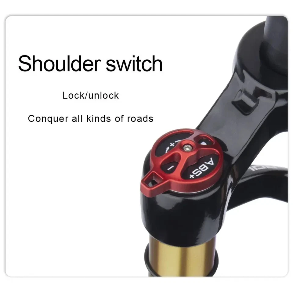 20er 24er MTB Suspension Air Fork Shock Absorbing Fork Manual Remote Lockout - Image 3 of 4